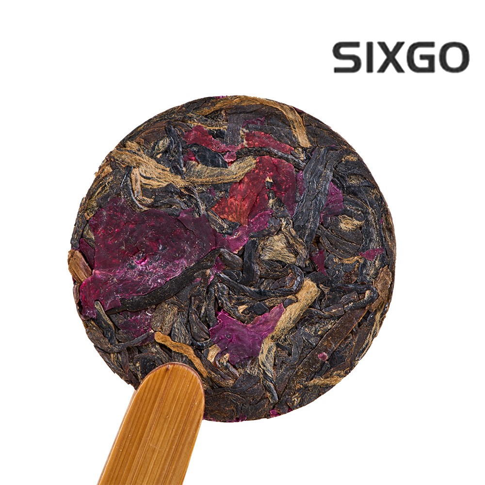 500g Rose Black Tea Naked Cake Yunnan Compressed Tea Flower Tea Pu Erh Tea