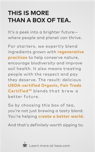 TAZO Organic Chai Black Tea Bags, Caffeinated tea, 16 Total Bags