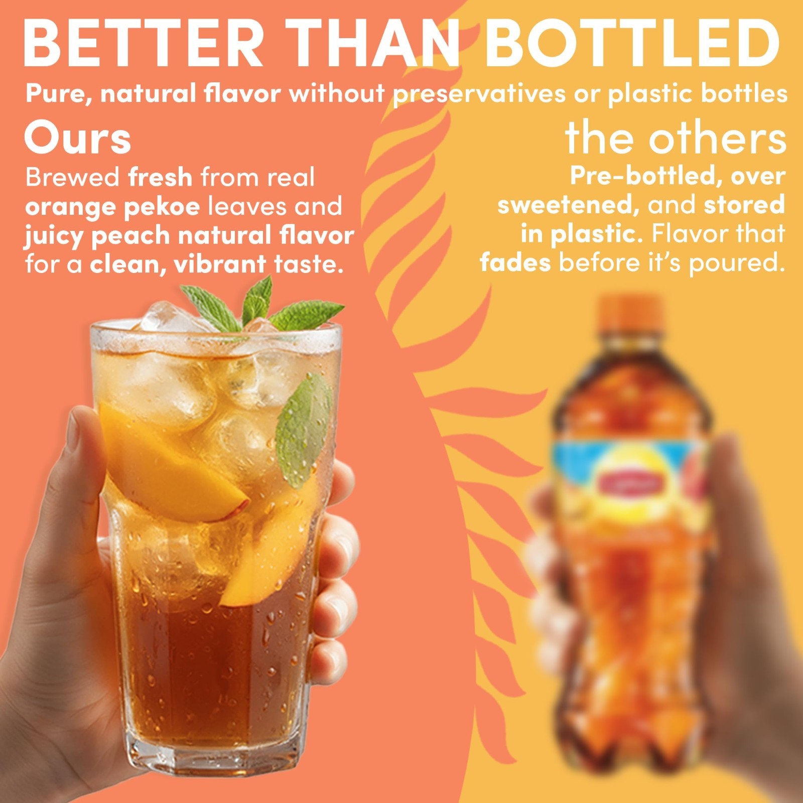 Peach Flavored Iced Tea Bags – Quick Brew Southern Style, 48 Gallons, 1 oz Packs