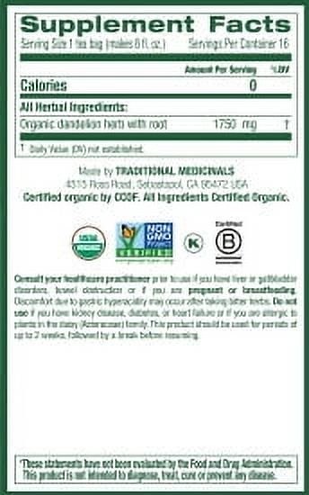Dandelion Leaf & Root Tea 16 Bag