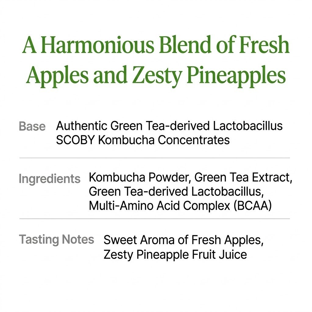 Osulloc Kombucha Apple Pine Korean Tea Healthy Diet Drink 5g x 10 Sticks