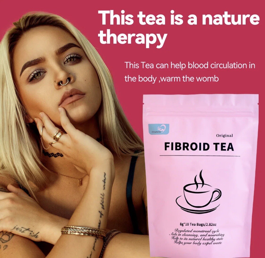 Fibroid Tea for Women Shrink Ovarian Cysts, Natural Remedy for Women Pregnancy