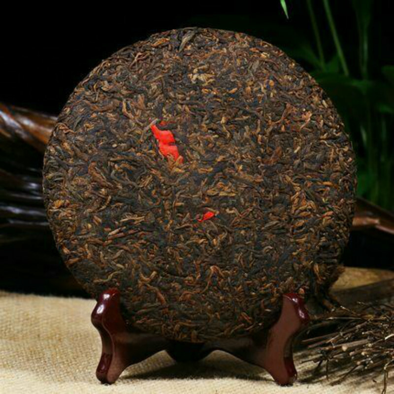 Organic Ripe Pu-erh Tea Cake 357g – Yunnan Compressed Dark Tea, Fermented Puerh