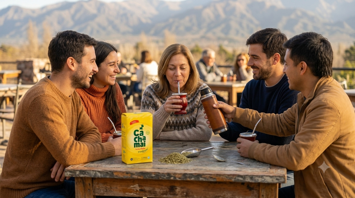 Cachamai Yerba Mate Argentina con Palo, 500 g / 1.1 lb (2-PACK)