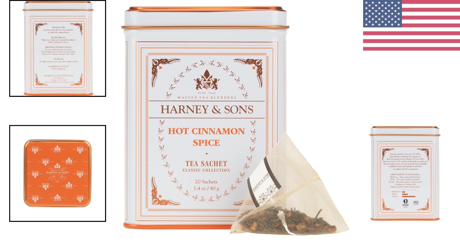 Invigorating Hot Cinnamon Spice Tea – 20 Gluten-Free Sachets for Any Occasion