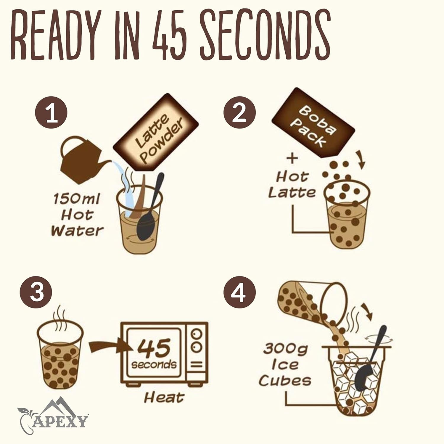 Complete DIY Bubble Tea Kit – Taro Flavor, Ready in 45 Seconds, Fun for All!