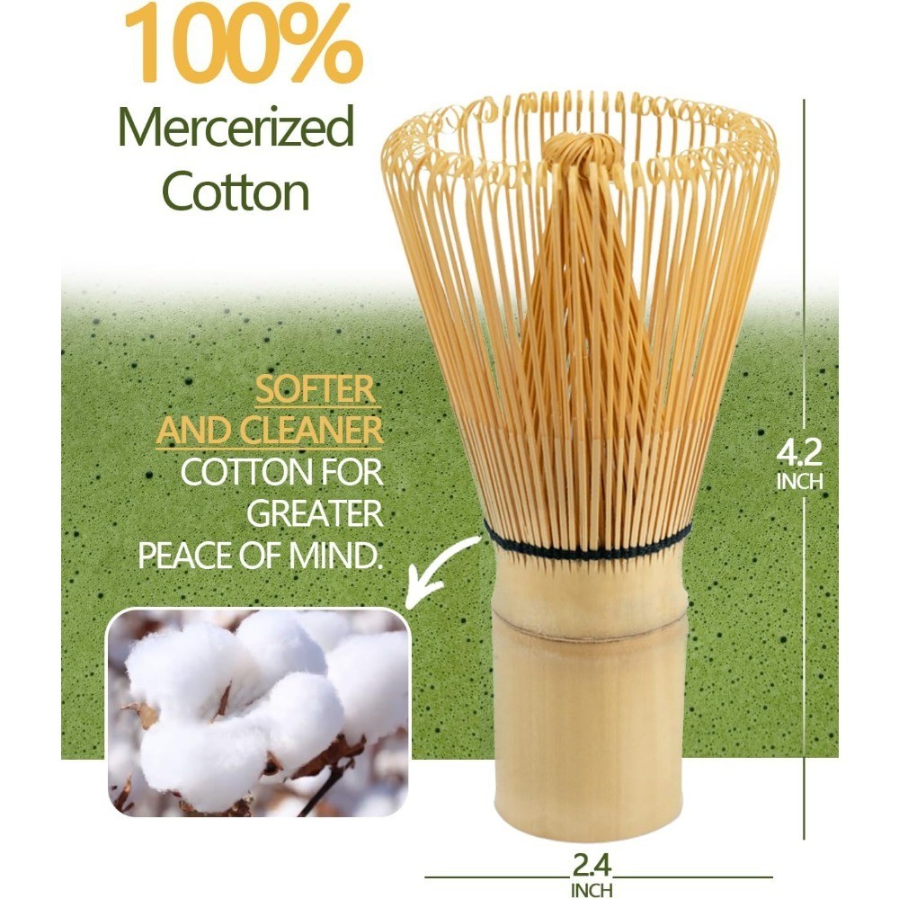 Traditional Japanese Handcrafted Bamboo Matcha Whisk Chasen 100 Prongs Authentic