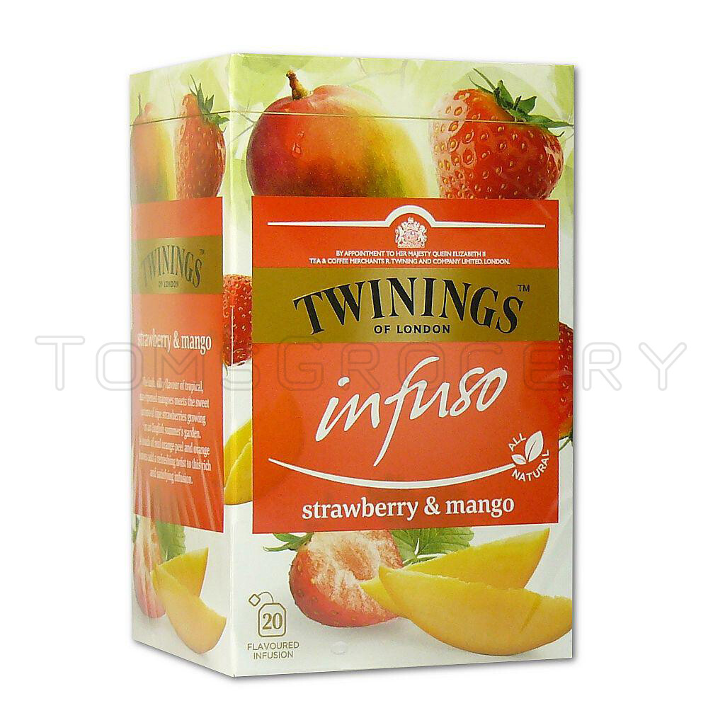 3 x TWININGS Infuso Strawberry & Mango Fruit Flavored Tea Box (60 servings)