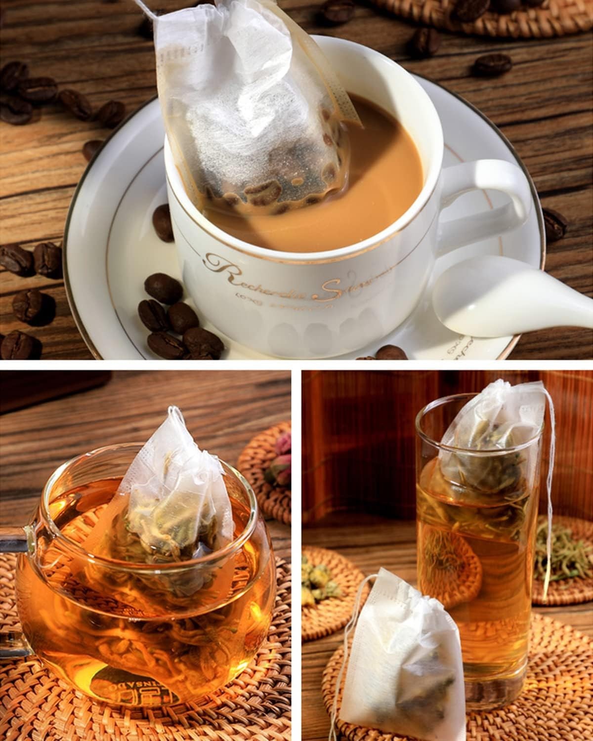 200pcs Disposable Tea Bags for Loose Leaf Tea, Tea Filter Bags with Free Tea …