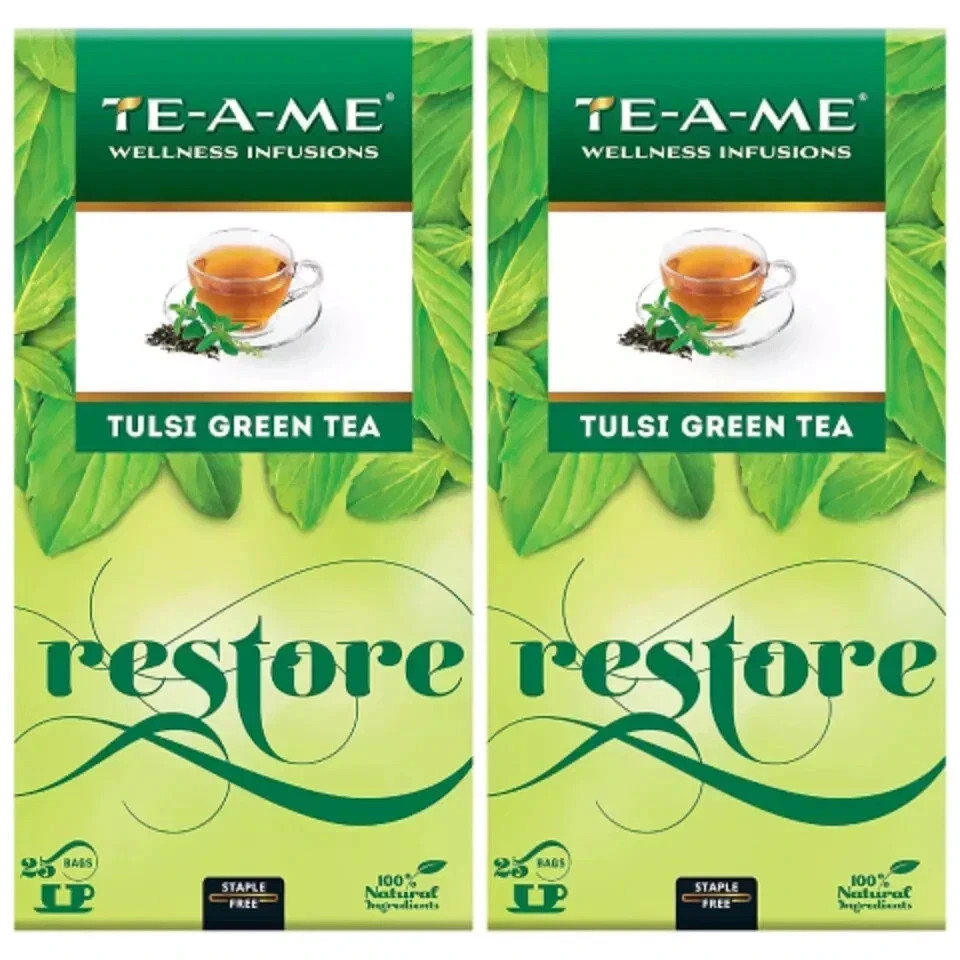 TE-A-ME Tulsi Green Tea Bags 25 ( Pack of 2) 170G