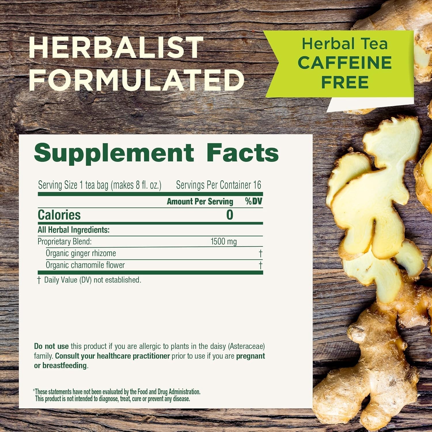 Herbal Healing with Organic Ginger & Chamomile Tea – 6 Pack for Nutrition Lovers