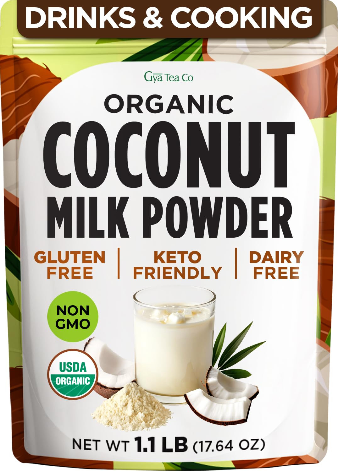 USDA Organic Coconut Milk Powder 17.64 Oz Keto Vegan Dairy Free Creamer – US