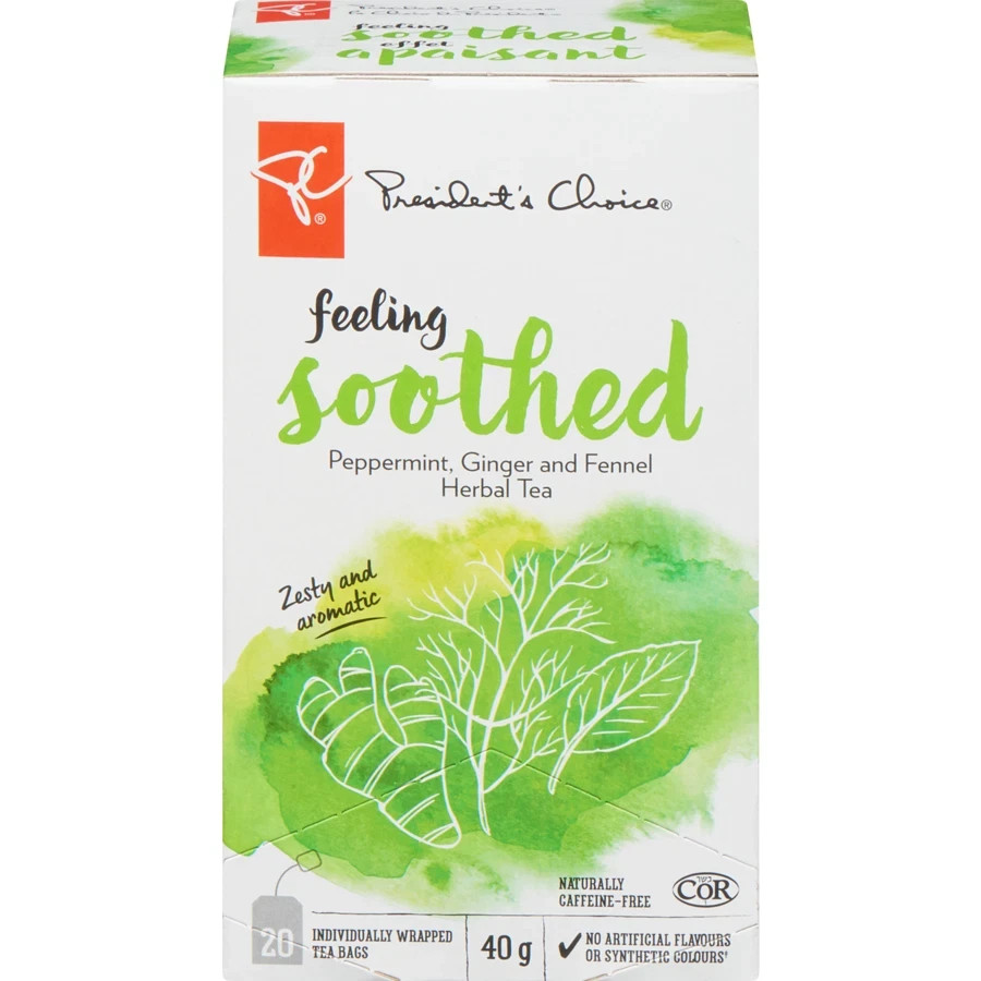 1 x President’s Choice Feeling Soothed Herbal Tea (40g each box) – Canada FRESH