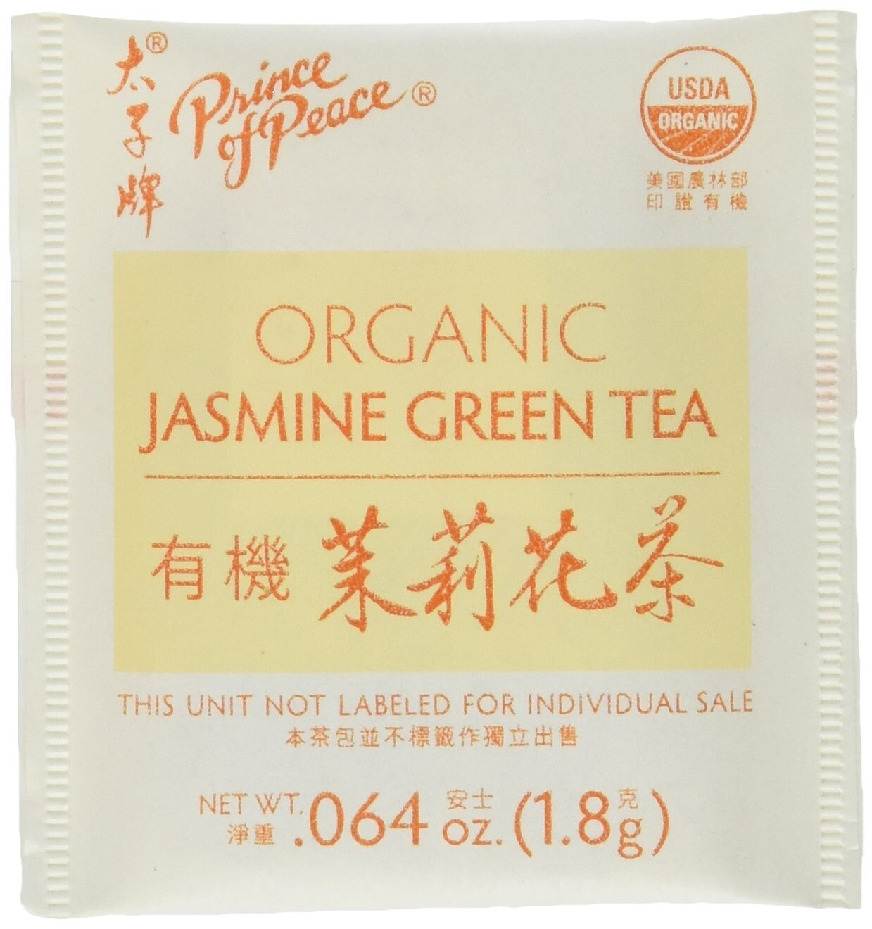 Organic Jasmine Green Tea 20 Count By Prince Of Peace