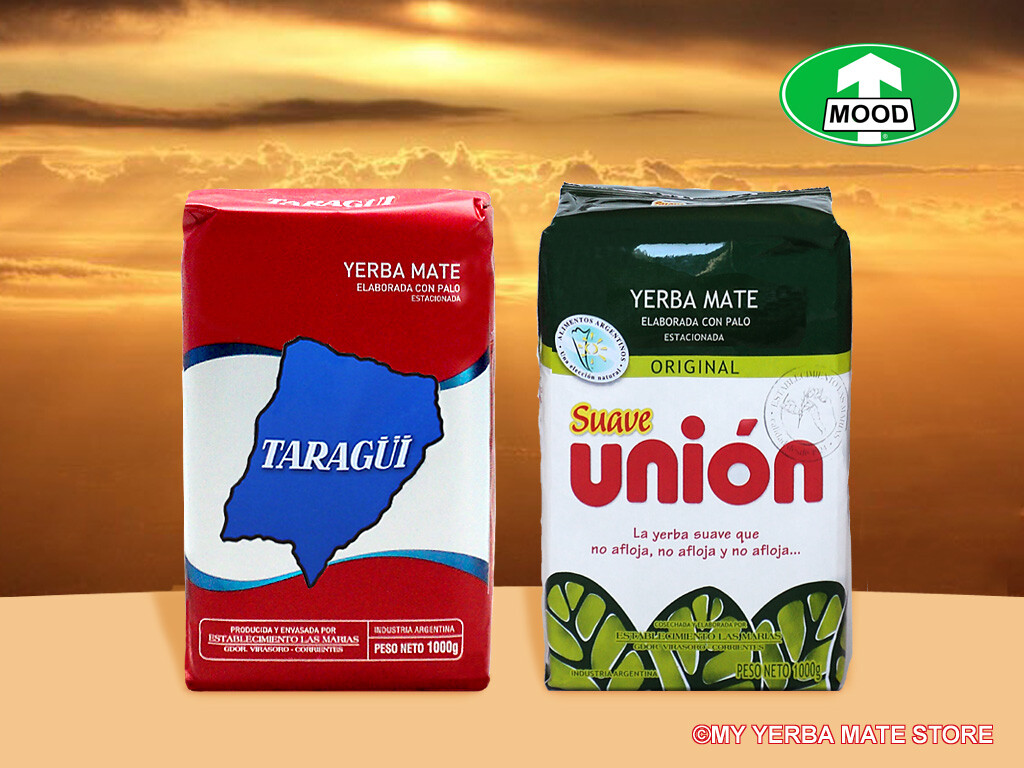 Yerba Mate – 2 Kilos – Taragui / Union – Variety Pack – FREE Shipping