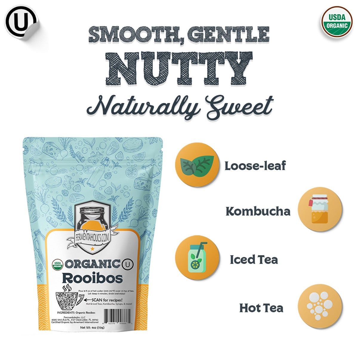 Organic Loose Leaf Rooibos Tea – Perfect for Kombucha Brewing