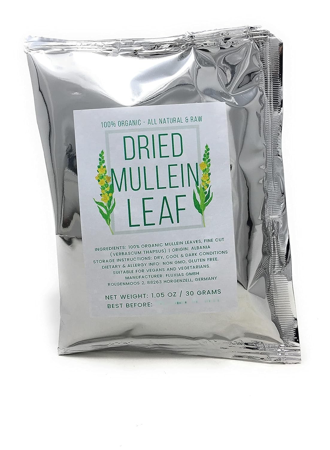 Fine Cut Mullein Leaf Tea – Caffeine Free & – Perfect for Blending