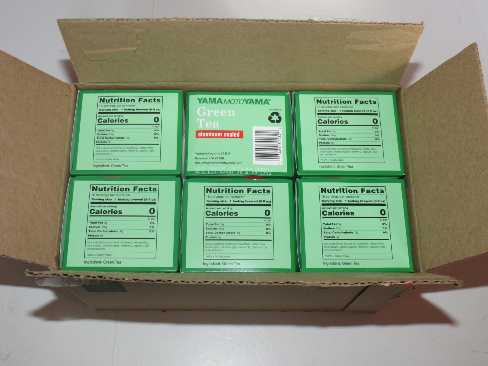 6 Box of Japanese Yamamotoyama Sencha Green Tea Aluminum Sealed – 96 bags total