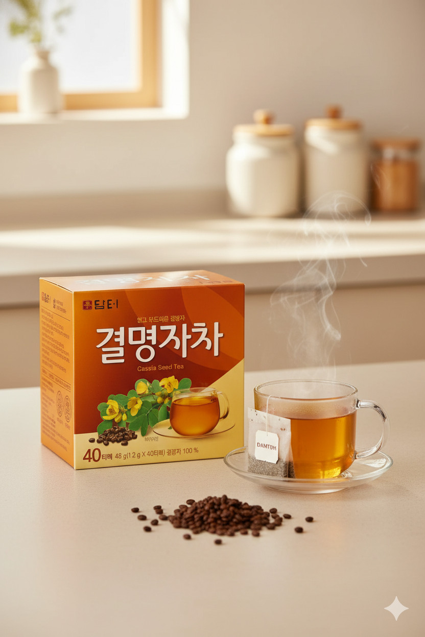 DAMTUH Traditional 100% Premium Tea Cassia Seed Tea, 40 Tea Bags, Korean Tea