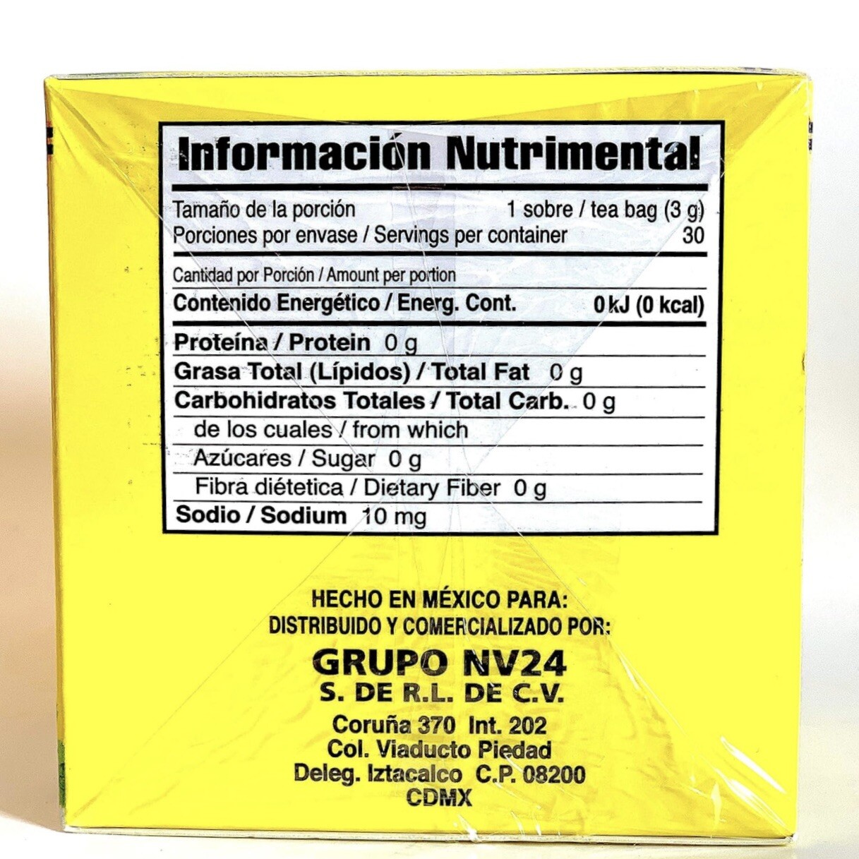 Tea CHUPA Panza, Tea Based ONGINGER Root, PINNEAPPLE, (30 Tea Bags/0.10 oz Each