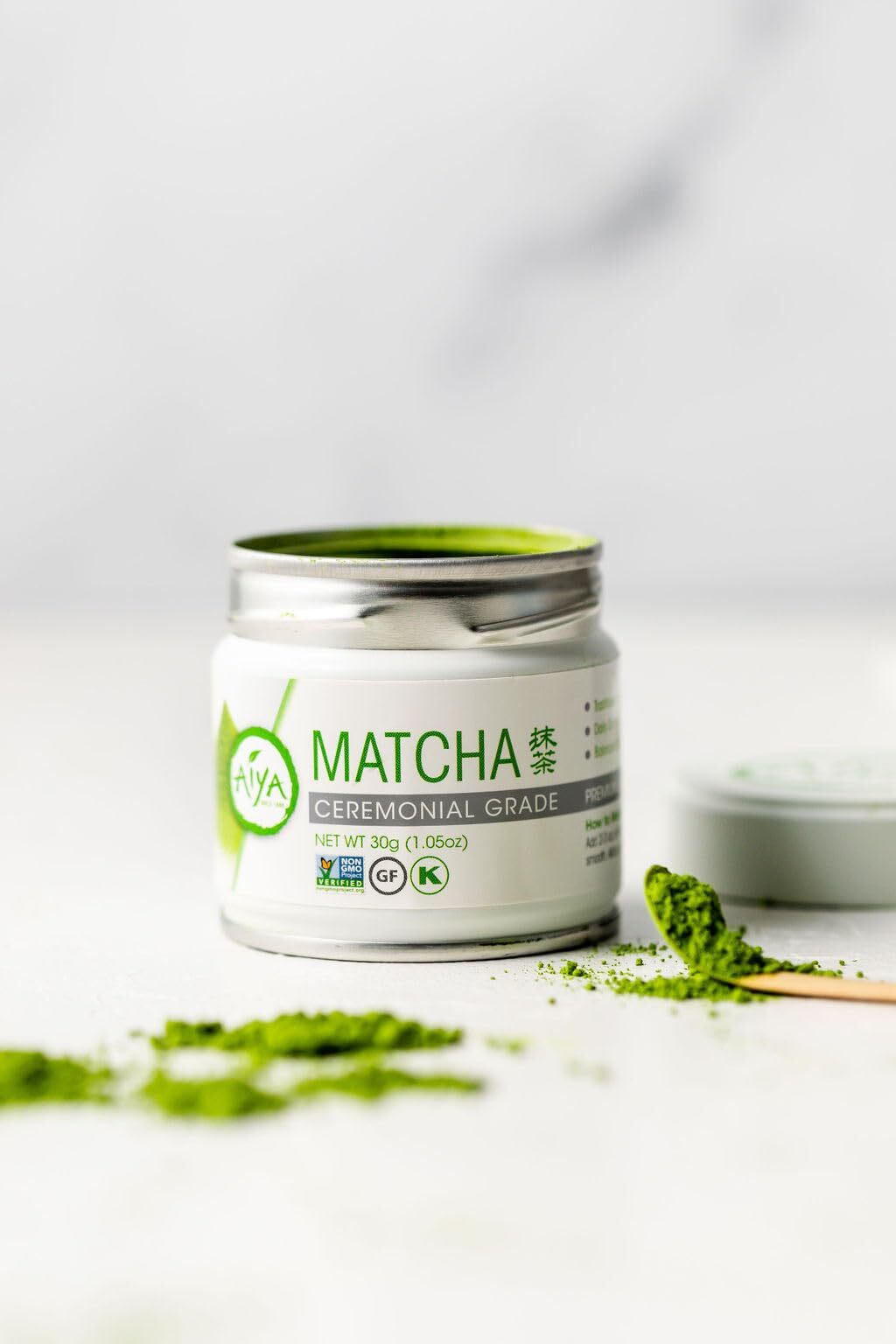 Aiya Ceremonial Grade Matcha Powder Japanese Green Tea 1 Ounce Organic Antiox…