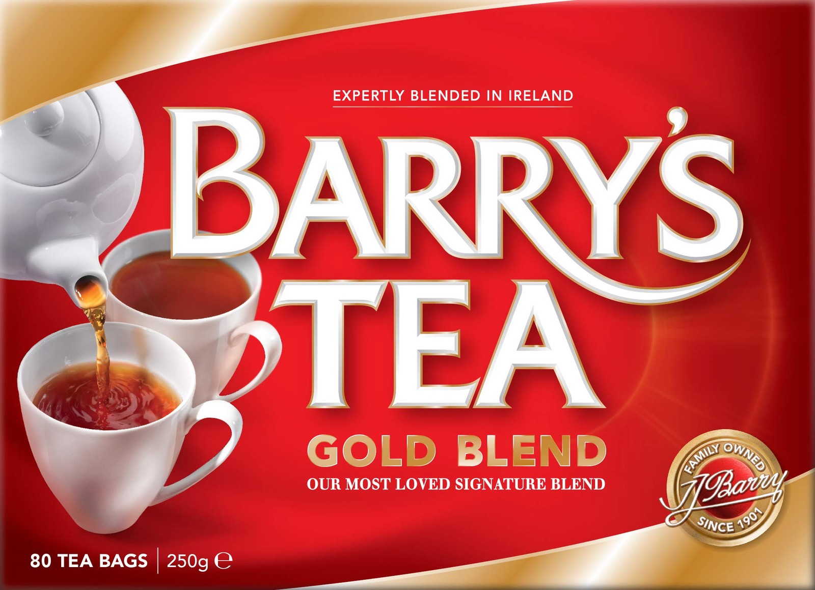Barry’s Tea Gold Blend 80ct 3-Pack (240 Teabags), Direct 80 Count (Pack of 3)