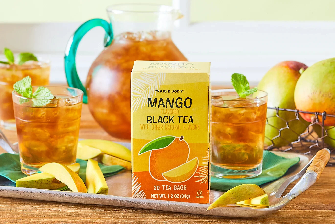 Trader Joe’s MANGO Flavored Black Tea 20-Tea Bag Great Hot or Iced * BB 3/2027 *