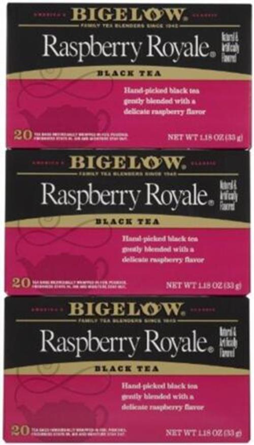 Bigelow Raspberry Royale Tea Bags – 20 ct – 3 Pack