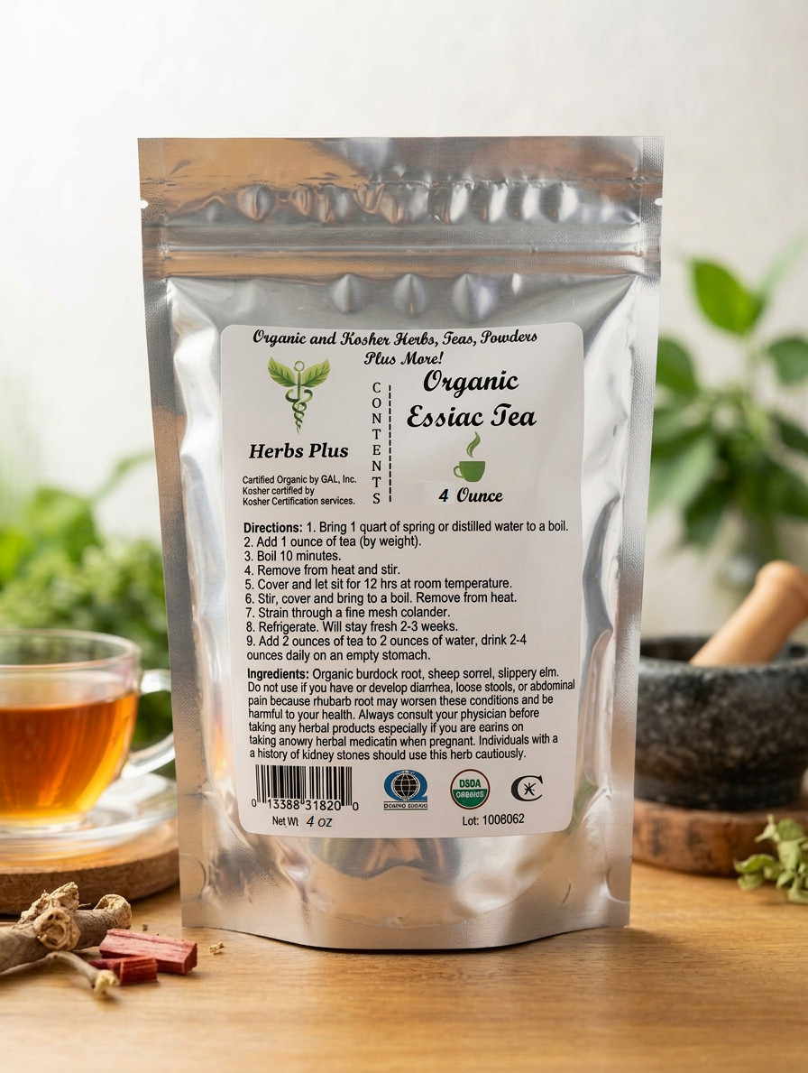 Essiac Tea 4 Herb with Sheep Sorrel 25% Root 4 Ounce