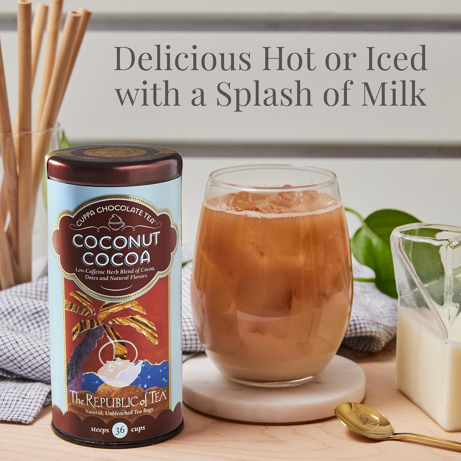 The Republic of Tea – Coconut Cocoa Cuppa Chocolate Tea Bags, Low