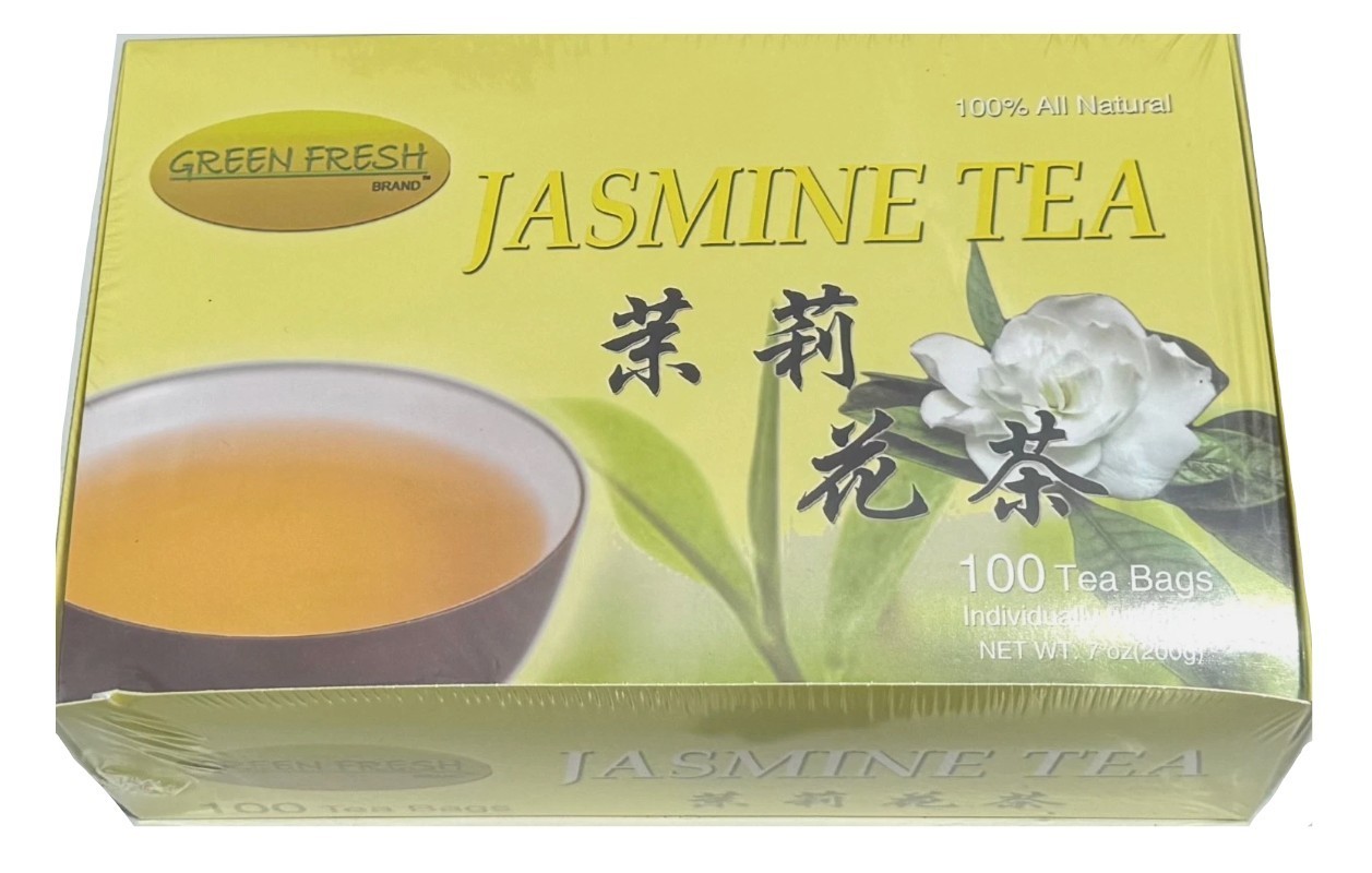 100-Count Tradition Jasmine Green Tea Bags Natural Handpicked from Fujiang 7oz