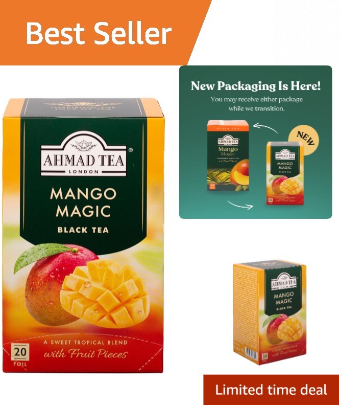 Mango Magic Black Tea Bags – 20 Count, Delicious Taste & Heart Health Benefits