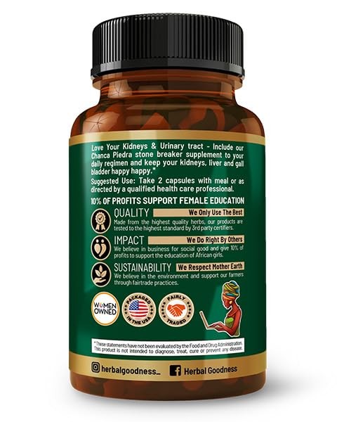 Chanca Piedra Stone Breaker 60 Vegan Capsules with Curcumin & BioPerine