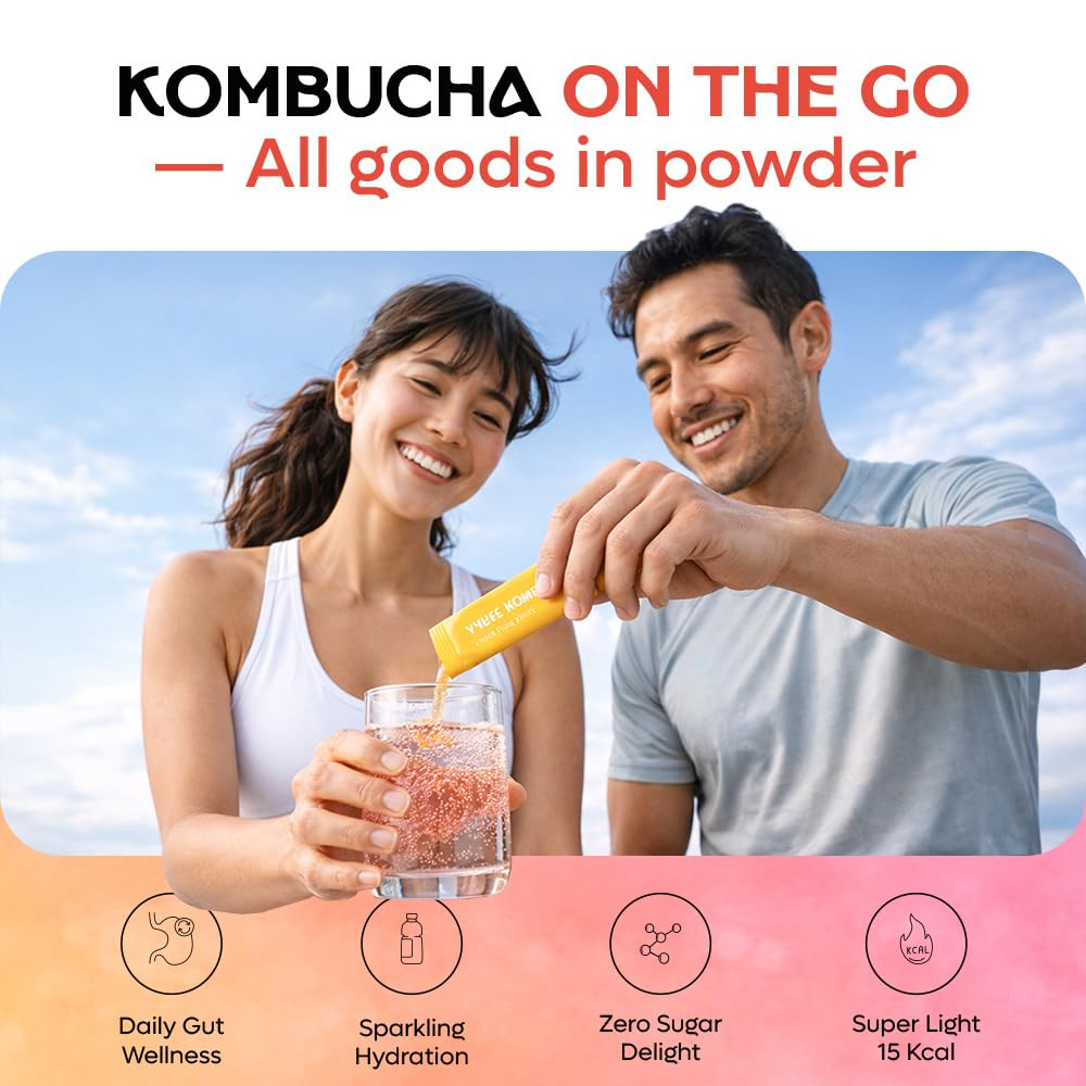Kombucha Powder Packets | Variety Pack 21T | Sparkling Probiotic Kombucha Drink
