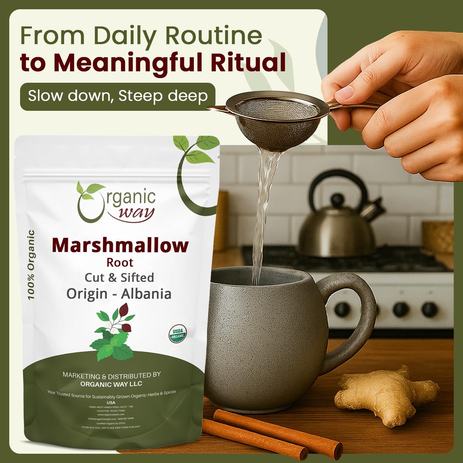 Marshmallow Root | Herbal Tea (Althaea officinalis) Cut & Sifted – European W…