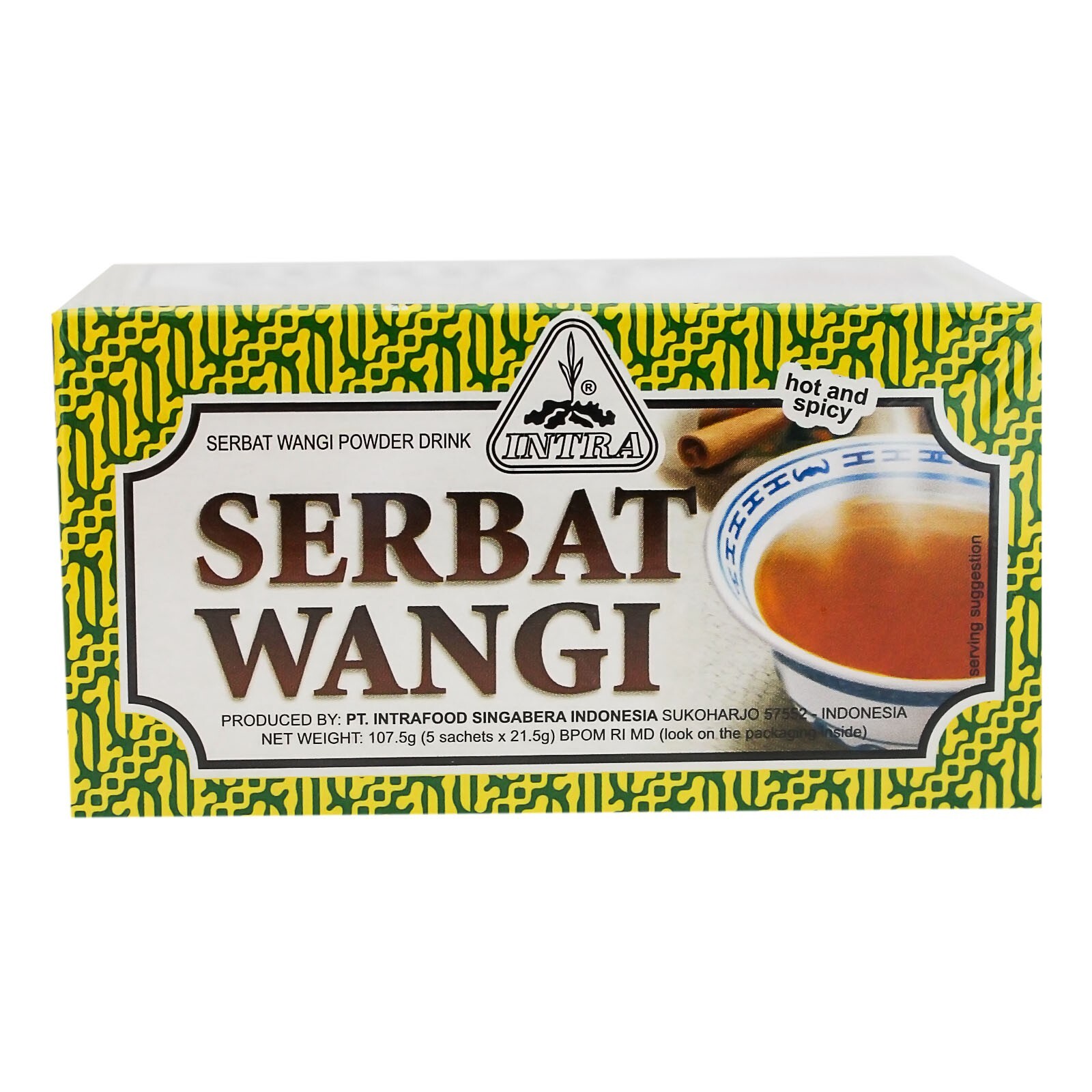 Intrafood Indonesia Ginger Spice Tea Serbat Wangi (21.5g x 5sachets) Box of 3