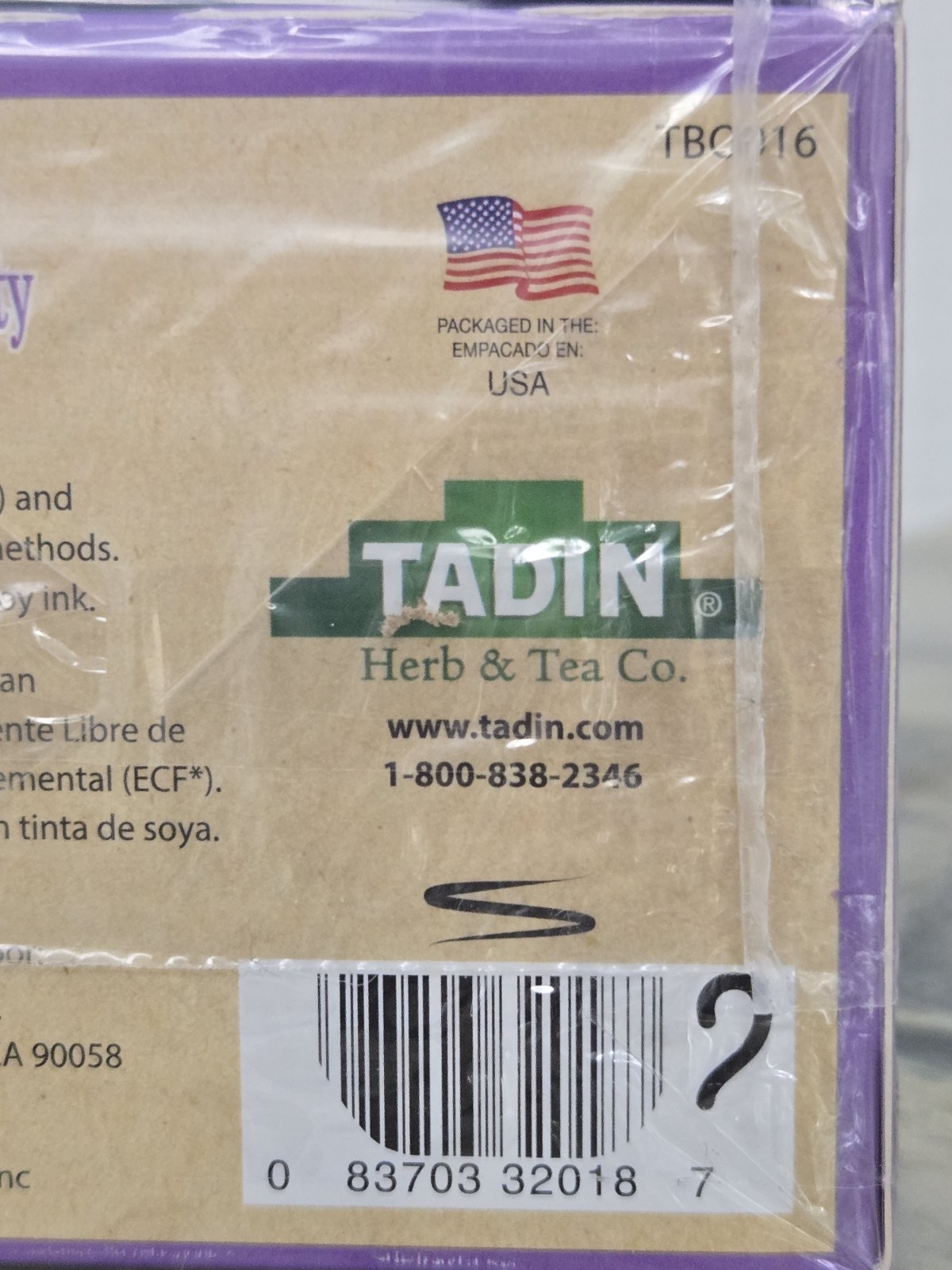 Tadin Organic Elderberry Immunity 20 Tea Bags (Lot Of 6 Boxes) Sick Health Drink