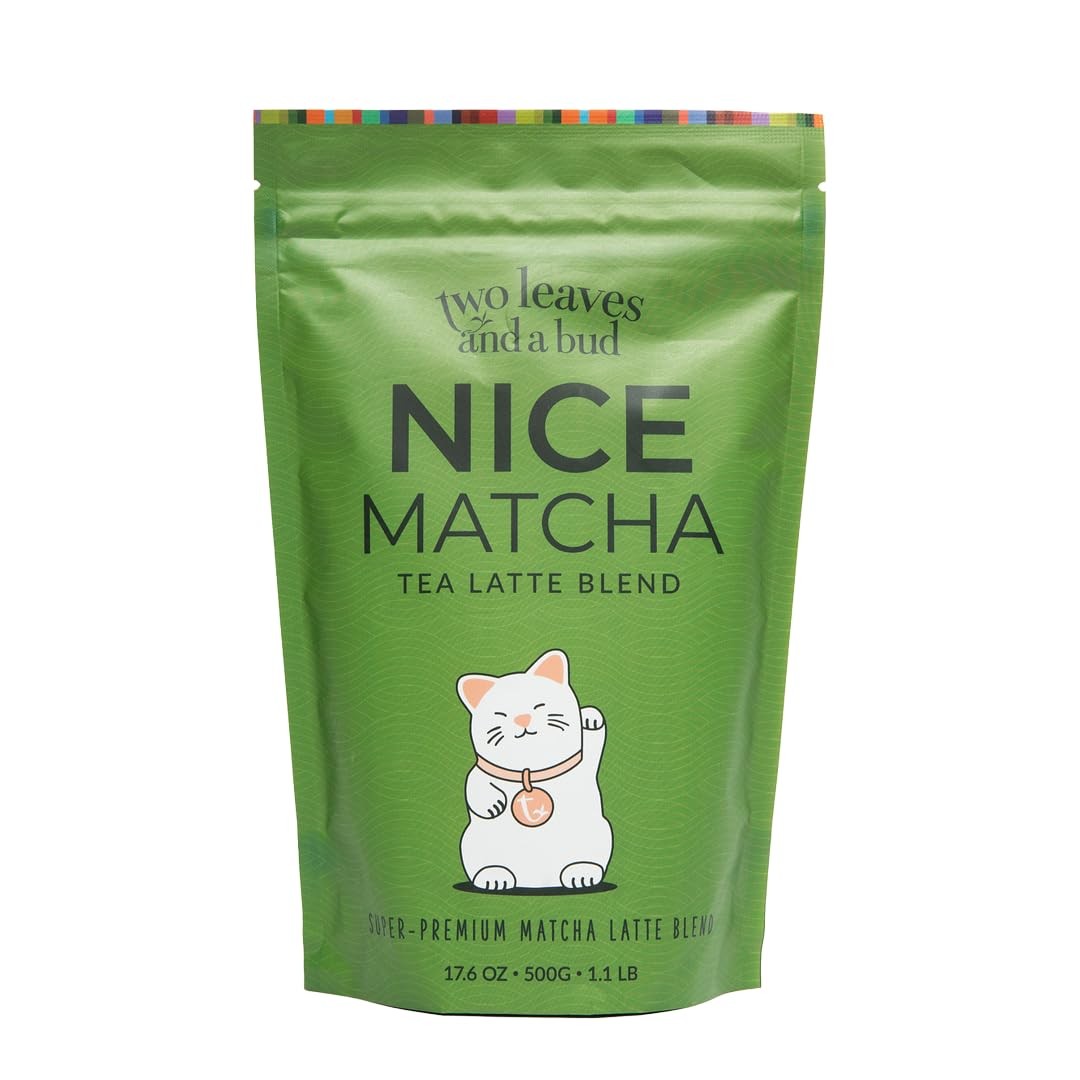 Two Leaves and a Bud Nice Matcha Sweetened Latte Blend, Japanese Matcha Latte…