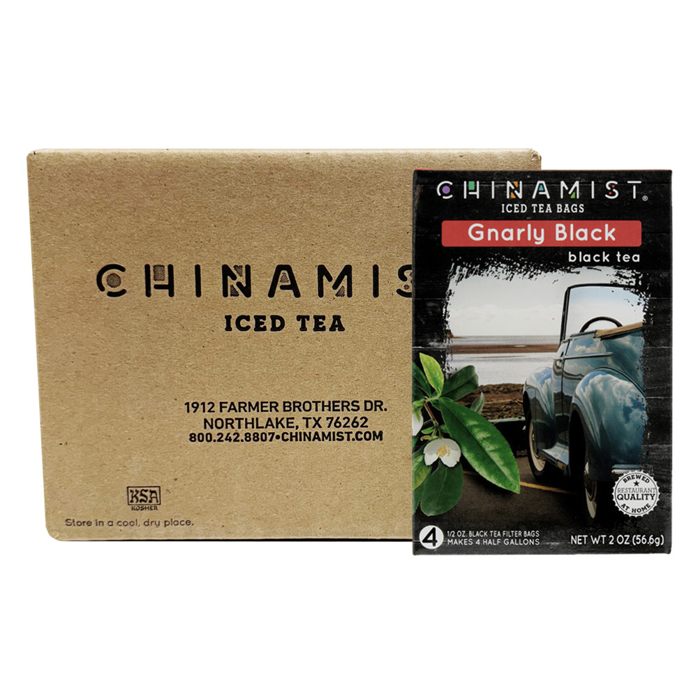 China Mist Gnarly Black Iced Tea Bags, 4-Count Box, 6-Pack