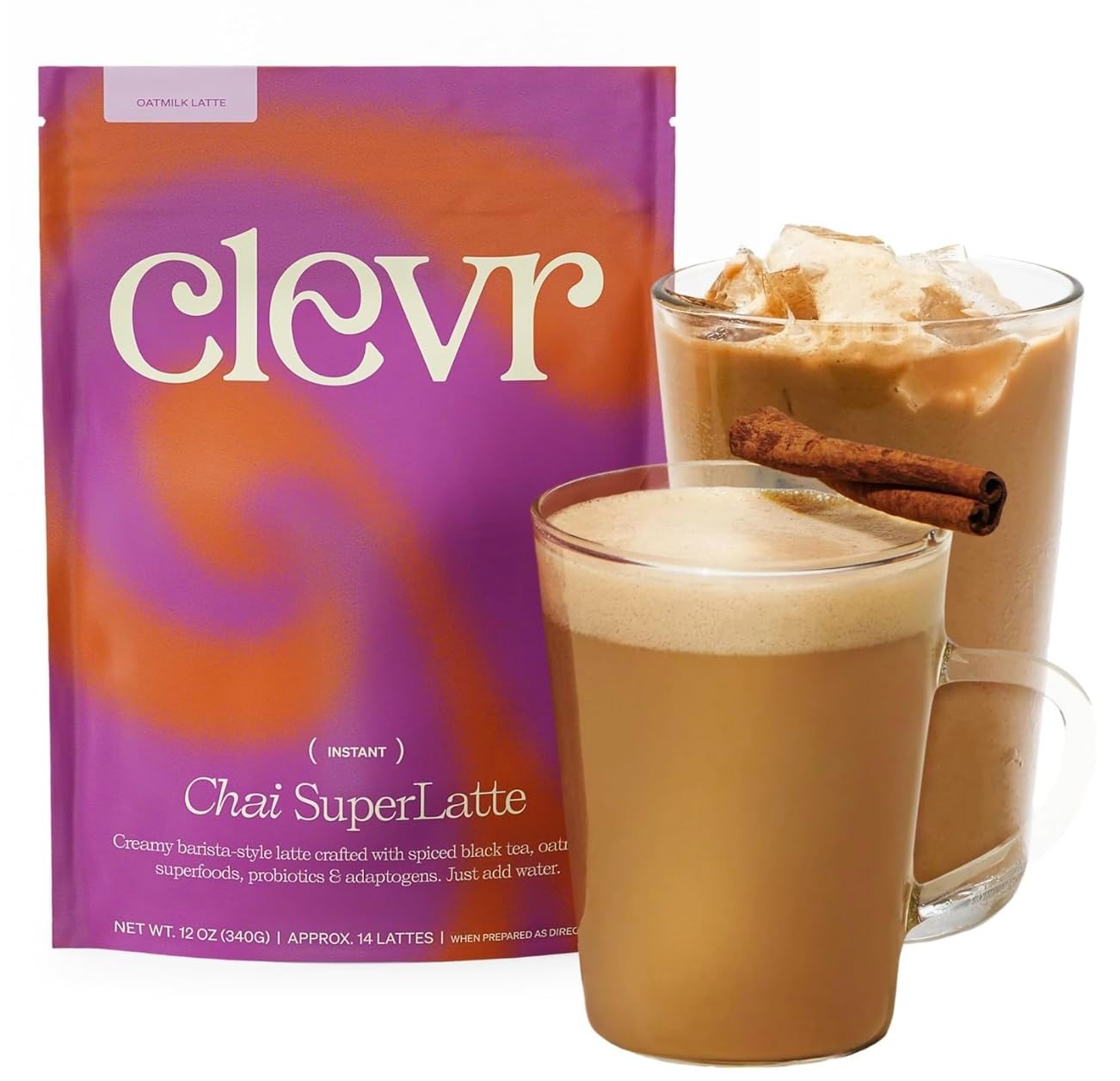 Artisanal Chai SuperLatte – Instant Blend with Coconut & Spices – 50mg Caffeine
