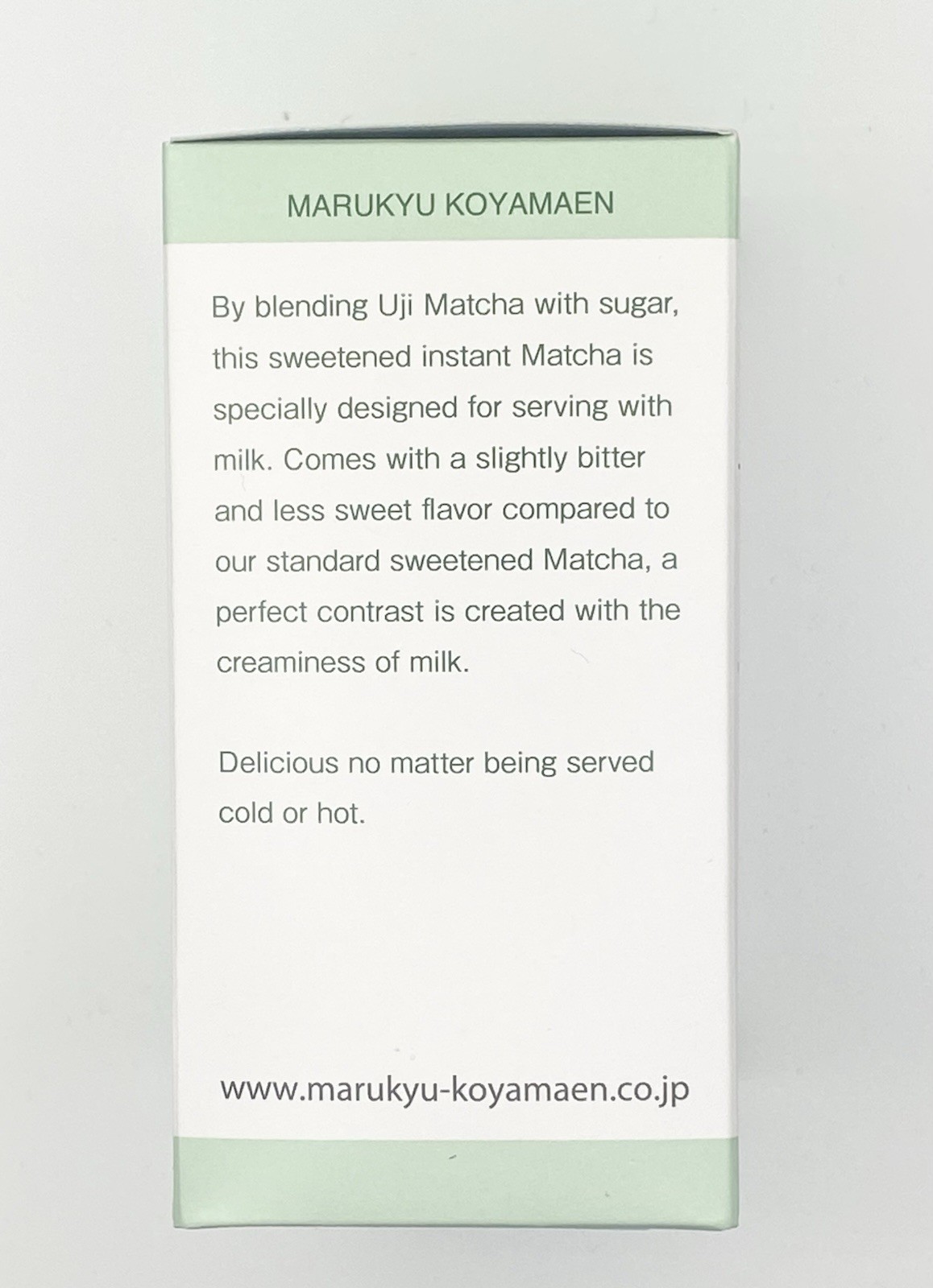Marukyu koyamaen matcha 10gx10pacs Sweetened, ideal for blending with milk