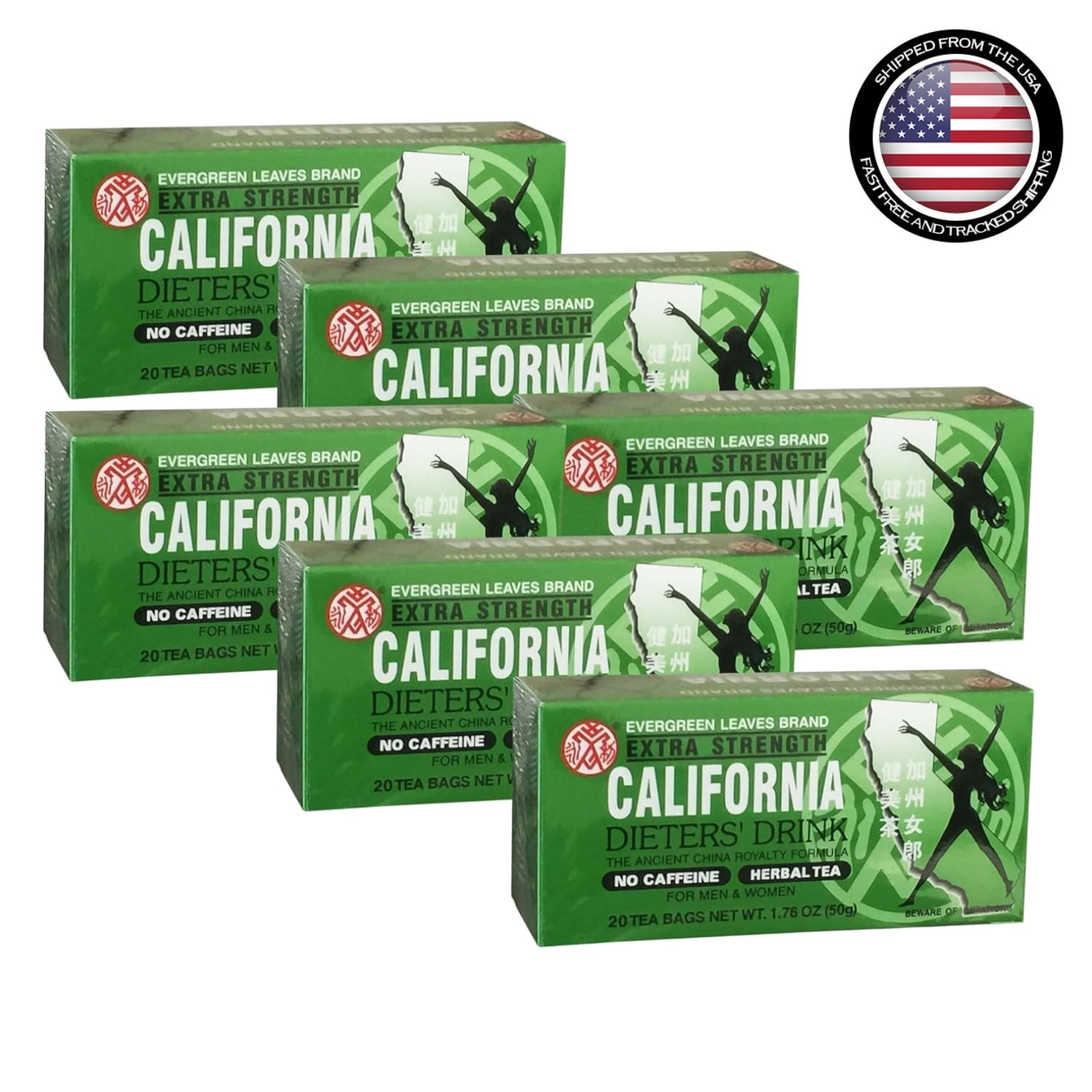 Herbal Tea 120 Bags 6 Pack Caffeine Free Detox Digestive Support