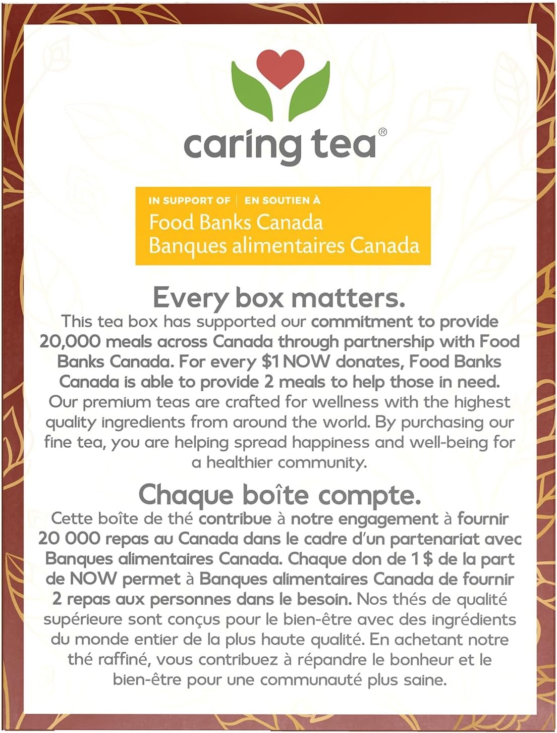 NOW Caring Tea, Pau D’arco Traditional Wellness Tea – 24 Tea Bags
