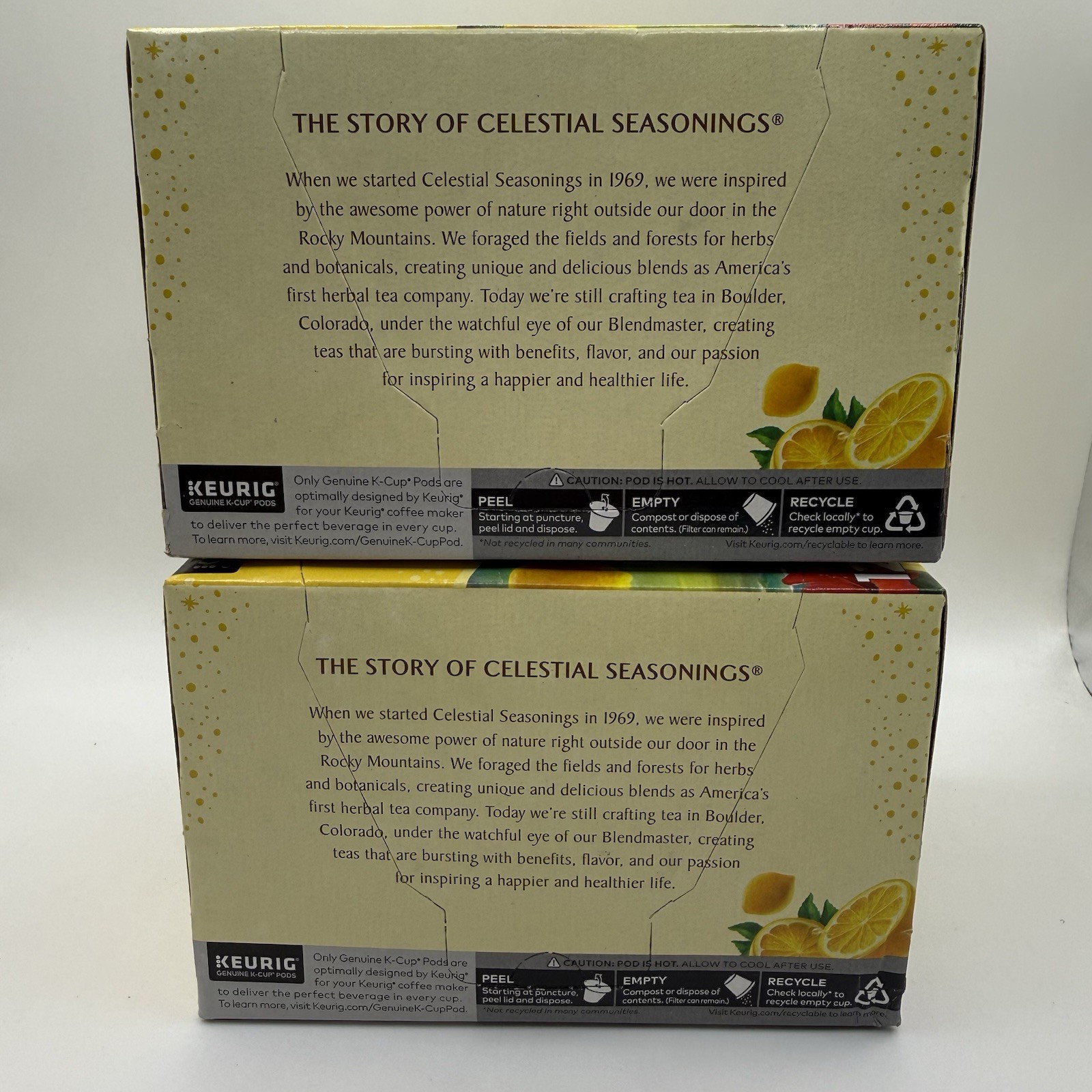 Celestial Seasonings Lemon Zinger Tea K-Cups 24 Count 2 Boxes Exp 12/2026