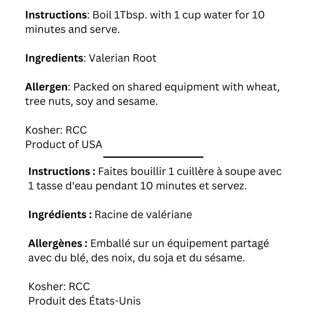 2 oz Valerian Root – All-Natural Loose Tea for Calm Nights and Relaxation