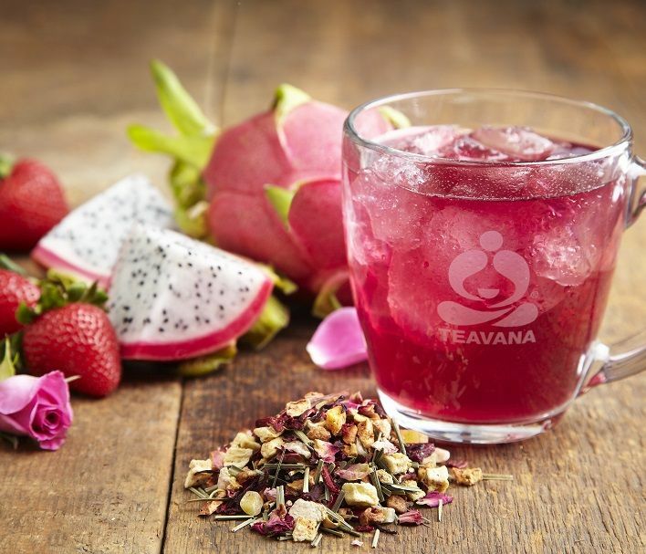🍓 NEW! RARE! Teavana DRAGONFRUIT DEVOTION Herbal Tea Loose Leaf Tea 2 oz Bag 🍓