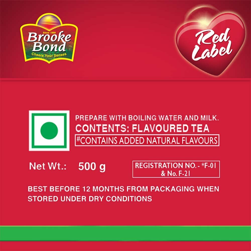 Brooke Bond Red Label Natural Care Tea Made with Immunity- 5 Ayurvedic Herbs