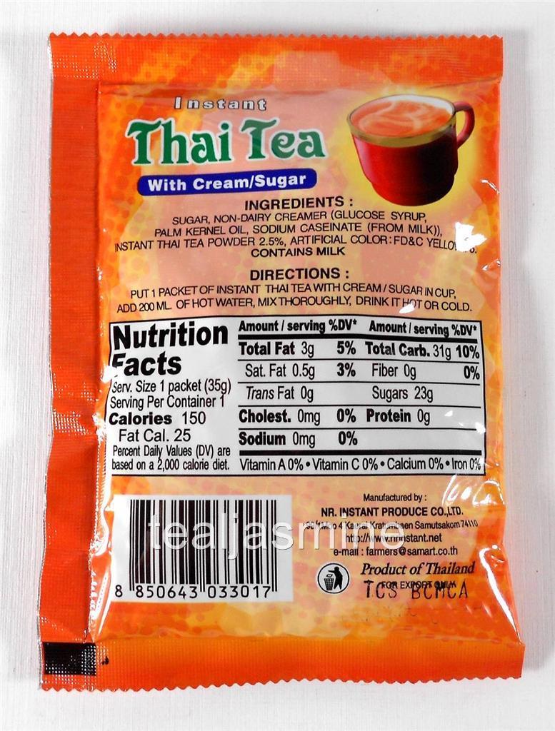 6 Pouches 1.23 Oz. DeDe Instant Drink THAI TEA Serve Hot or Cold Ready in Secs!