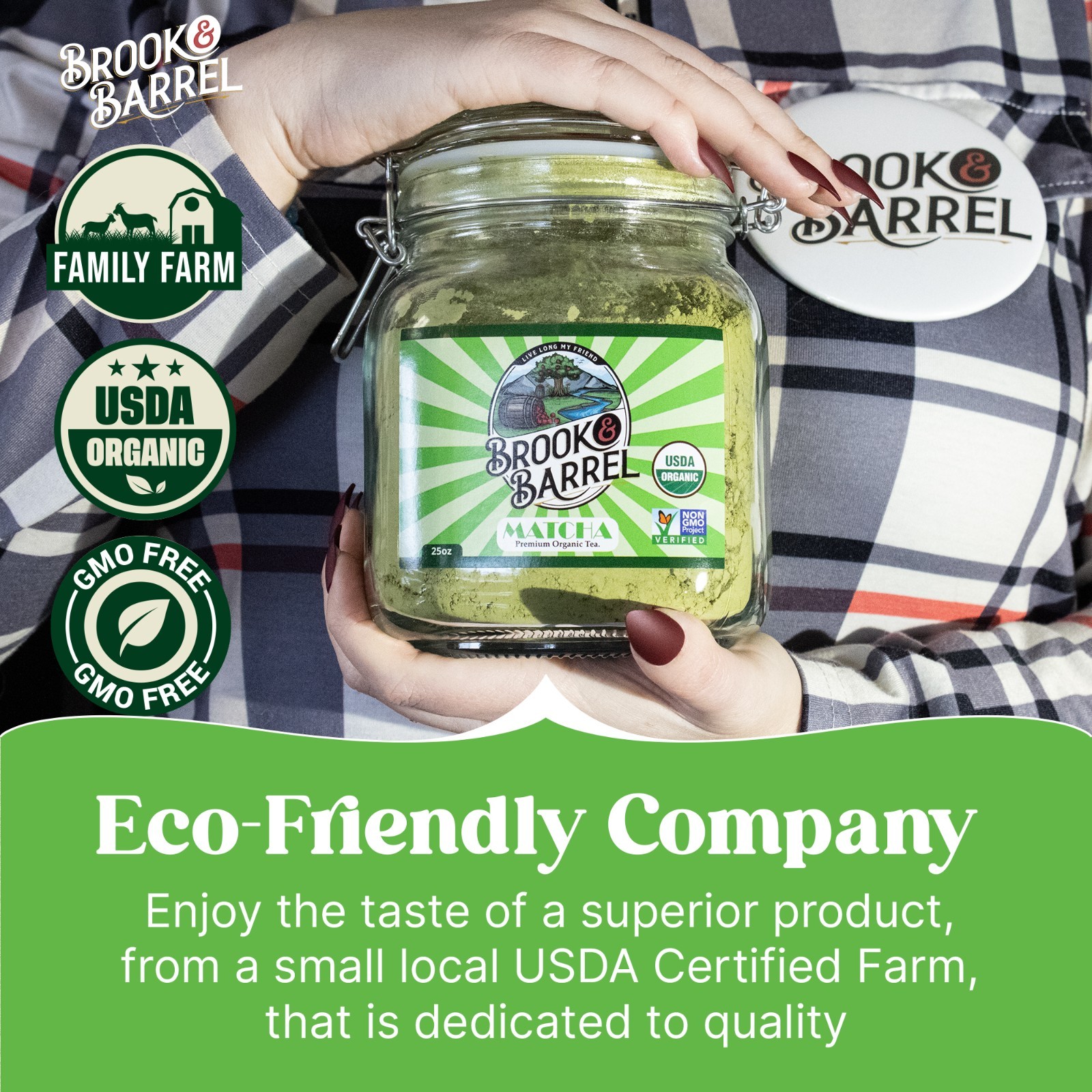 100% Organic Matcha Green Tea Powder 100g – Premium Loose Leaf – Farm to Table