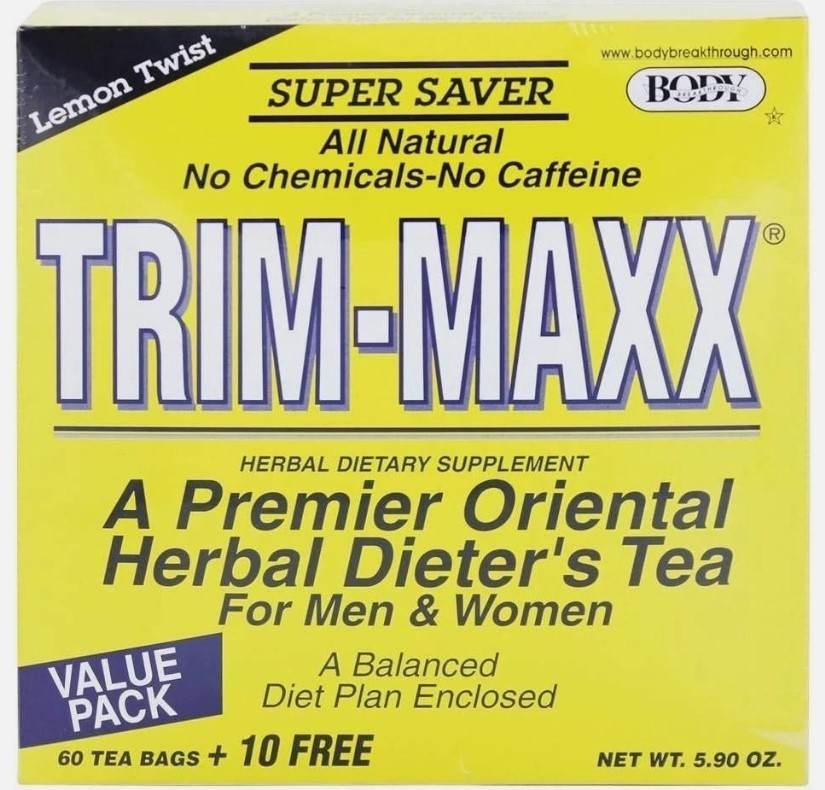 Diet Trim-Maxx Tea Lemon, 60 Count